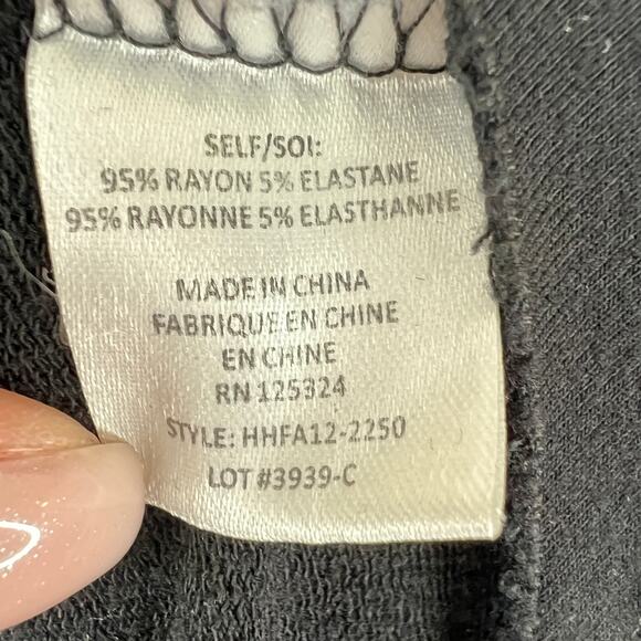 Haute Hippie LOVER Sweatshirt Black Long Sleeve Graphic Print Crewneck Size XS - Picture 9 of 10